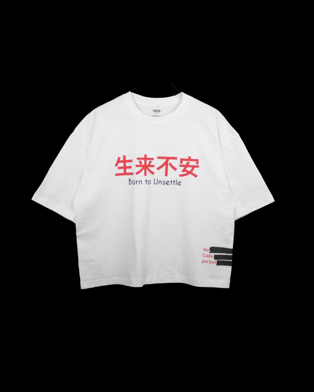 Polo boxy fit blanco - Malas Vibras